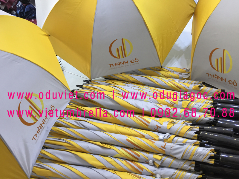 xưởng sản xuất ô dù cầm tay in logo quảng cáo